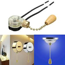 Convenient Latching Action Ceiling Fan Two Wires Light Lamp Pull Chain Switch Ceiling Fan Light Pulls Ceiling Fan With Light Ceiling Fan