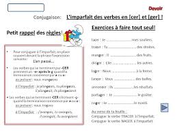 Voici la conjugaison du verbe représenter à imparfait de l'indicatif. Http Blog Ac Rouen Fr Eco St Exupery Boucher Files Ce2 Limparfait Des Verbes En Cer Et Ger Pdf