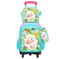 3D Kids School Trolley Bag EVA - Custom & Cute Style