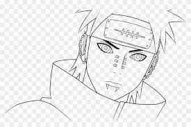 Naruto is a japanese manga series written by masashi kishimoto.naruto coloring pages are based on the main characters: Naruto Pain Clipart Black And White Pain Drawings Naruto Easy Png Download 1316619 Pikpng