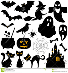 Imprimez les dessins halloween boo chat noir citrouille à colorier gratuitement. Halloween Silhouette Des Elements Illustration De Vecteur Illustration Du Noir Retrait 33641778