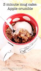 3 Minute Apple Crumble Mug Cake Joanna Anastasia Mug Recipes Apple Crumble Easy Mug Cake