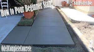 How To Pour A Beginners Concrete Slab Walkway Diy Poured Concrete Patio Diy Concrete Slab Concrete Slab