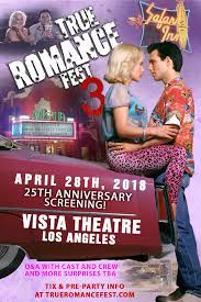 The film stars christian slater and patricia arquette with an ensemble cast including james gandolfini, dennis hopper, michael rapaport, bronson pinchot, val kilmer, gary oldman, brad pitt. True Romance Fest 25th Anniversary Screening