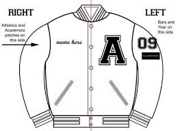 proper placement of letters and awards on letterman jacket - Bing