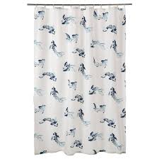 A shower liner is a plain plastic curtain meant to keep a fancier plastic or cloth shower curtain dry. Vattensjon Shower Curtain White Blue Fish 180x200 Cm Ikea