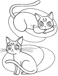 Pet Sailor Moon Coloring Pages For Kids Desenhos De Gatos Desenhos Para Pintar Desenhos