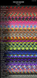 Color Chart Surf City Paracord Inc