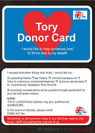 We did not find results for: New Tory Donor Card Unveiled Huffpost Uk