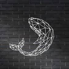 Metal Wall Art Geometric Whale Steel Home Decor Polygonal Etsy Metal Wall Art Geometric Stylish Wall Art