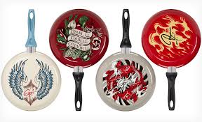 24 99 For A Guy Fieri 12 Decorated Fry Pan 35 95 List Price Four Designs Available Free Shipping And Returns Guy Fieri Guy Fieri Cookware Chef Guy Fieri