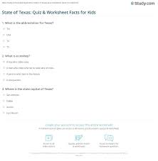 You will love these questions and will surely gain knowledge. State Of Texas Quiz Worksheet Facts For Kids Study Com