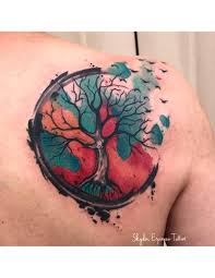 I didn't say it was a tattoo place. Watercolor Tree Of Life Location Denver Colorado Artist Instagram Skylerespinoza Tattoo