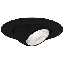 Nora 6 half moon black wall wash trim with reflector. 5 Black Gimbal Recessed Light Eyeball Trim 81d23 Lamps Plus