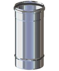 Tubi coibentati canna fumaria in acciaio 304. Tubo Canna Fumaria L 330 M F Acciaio Inox Mono Parete