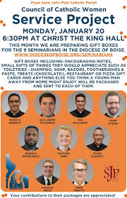 Council of Catholic Women meet monthly. All ladies of the parish...