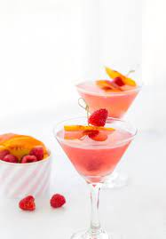 Summer Peach Raspberry Martini Recipe Raspberry Martini Recipe Martini Recipes Mixed Drinks Recipes