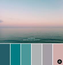 An Ocean Sunset Inspired Color Palette Turquoise Gray Pale Pink Ocean Color Palette Sunset Color Palette Turquoise Color Palette