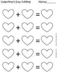 A Simple Valentine Worksheet For Adding I Will Be Placing Jellybeans In Small Heart Shaped Contain Valentine Activities Preschool Valentines Valentines School