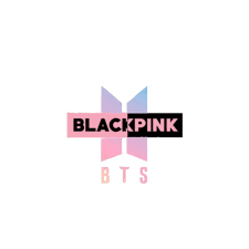 Blackpink Bts Logo Kpop Sticker By Bryan Kim Blackpink And Bts Blackpink Bts