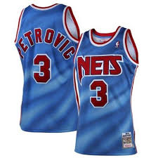 Founded as the new jersey americans, the franchise adopted the nets name before its second season in 1968. Mens New Jersey Nets Drazen Petrovic Mitchell Ness Light Blue 1992 Authentic Basketball Jersey Basketball Jersey Basketball Uniforms Design Jersey
