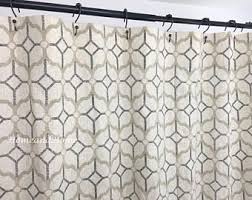 Shower curtain, long shower curtain extra wide custom fabric black white stripe 72 x 84 108. Pin On For The Home