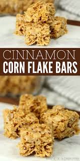 No Bake Cinnamon Corn Flake Cereal Bars Recipe Quick And Easy Recipe Cereal Bars Recipes Cereal Recipes Flake Recipes