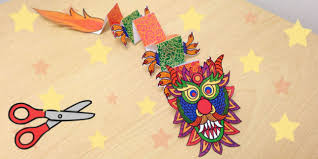 Cut out the shape and use it for coloring, crafts, stencils, and more. Chinese New Year Paper Craft Chinese Dragon Template