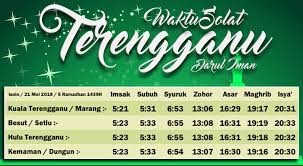 Sholat lima waktu menghapus dosa. Waktu Solat Terengganu Facebook