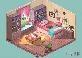 About 17% of these are wallpapers/wall coating. Isometric Room By Tinytruc Isometric Art Isometric Illustration Isometric Drawing