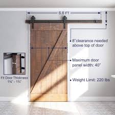 Comprar Suprimentos De Construcao Sliding Barn Door Hardware Kit Rail Industrial Barn Wood Door Interior Closet Door Kitchen Door Track Kit Track System Hardware