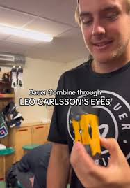 NHL player or photographer.. Leo Carlsson can do it all 📸🧑‍🍳 Bringing  back one of our favorite moments from last years #BauerCombine #LeoCarlsson  #BauerHockey #HockeyPlayer #NHL