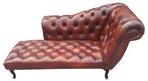 Great savings & free delivery / collection on many items. Casa Padrino Chesterfield Chaise Longue Recamiere Genuine Leather Dark Brown