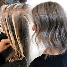 brown to natural gray hair