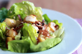 Salade Au Bacon Et A La Pomme Sauce Camembert Au Thermomix Recette Salade Au Bacon Sauce Camembert Salade Cesar Au Poulet