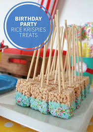Birthday Decorated Rice Krispie Treats Circus Party Birthday Party Ideas Photo 8 Of 14 Circus Birthday Party Circus Party Circus Birthday