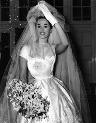 Jackie Collins On Her Wedding Day Celebrity Wedding Dresses Wedding Dresses Vintage Wedding Gowns Vintage