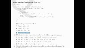 Java Associate Exam Questions On Java Operators Part 8 Youtube
