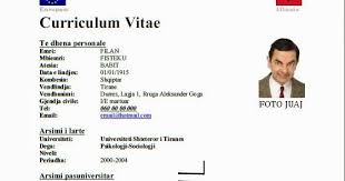 Maybe you would like to learn more about one of these? Curriculum Vitae Cv Shqip Shembull