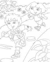 This drawing was made at internet users' disposal on 07 february 2106. Dora And Diego Coloring Pages Coloring Home