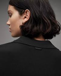 ALLSAINTS Hallie Short Sleeve Ribbed Polo T-Shirt