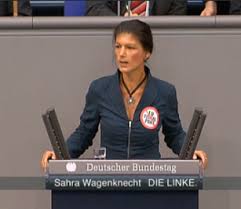 The real reason that wagenknecht's party and similar parties are stagnating has nothing to do with identity politics. parties like die linke join government coalitions and implement neoliberal policies. Open Europe On Twitter Die Linke S Sahra Wagenknecht Wearing Hooded Top With No To Fiscal Pact Badge Bundestag Http T Co 385e3183