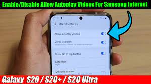 Galaxy S20 S20 How To Enable Disable Allow Autoplay Videos For Samsung Internet Youtube