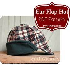 Ear Flap Hat Pdf Sewing Pattern Warm Winter Style The Etsy Ear Flap Hats Hat Patterns To Sew Flap Hat