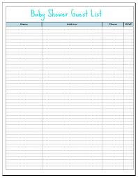 Having a guest list will be a starting point for hosting your event. Girl Baby Shower List Novocom Top