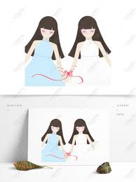 İkizler Ikiz Kız Elemanları Ücretsiz Grafik Resim İndir - Lovepik |  728770463