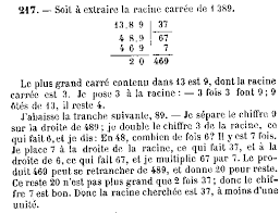 Extraction D Une Racine Carree Comme Autrefois
