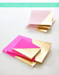 Gold Leaf Notebooks Diy Notebook Cover Creative Diy Gifts Easy Christmas Diy