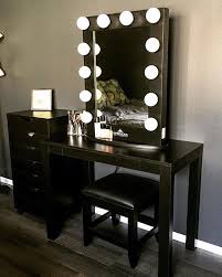 Black metal vanity, swivel mirror, and stool. Instagram Photo By Impressions Vanity Co Jun 22 2016 At 2 04am Utc Beauty Room Vanity Beauty Room Design Black Makeup Vanity