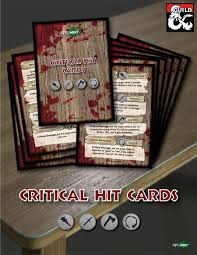 For d&d 5e damage types there is not a distinction between poison and venom. Critical Hit Cards D D 5th Edition For Printing And Roll20 Dungeon Masters Guild Dungeon Masters Guild